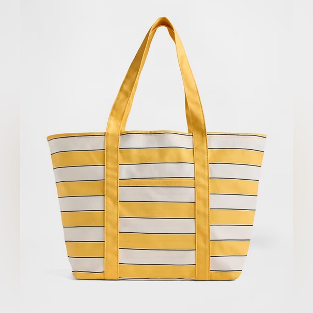 BRAND NEW WITH TAGS GAP Yellow & White Striped Tote Bag. 13.5" H x 7" W x 22" L.